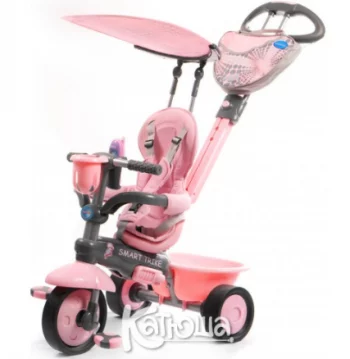 Трёхколёсный велосипед 3-в-1 "Smart trike", розовый